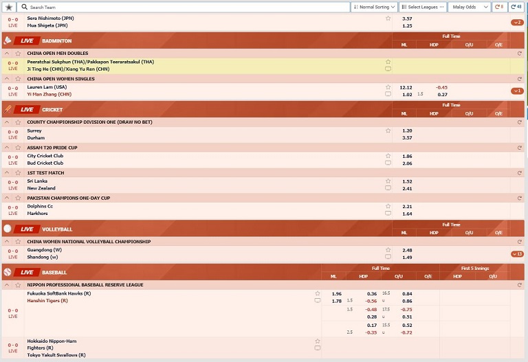 Wbet Sports Handicap